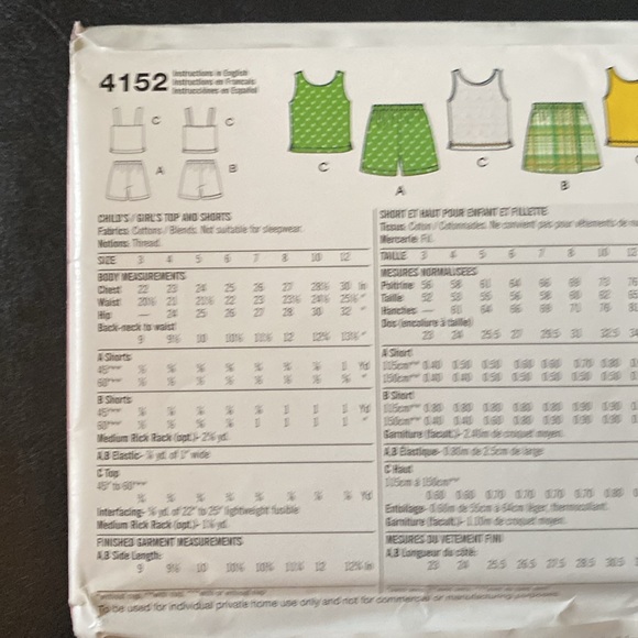 3/20 Simplicity 4152 uncut sewing pattern - Picture 3 of 4